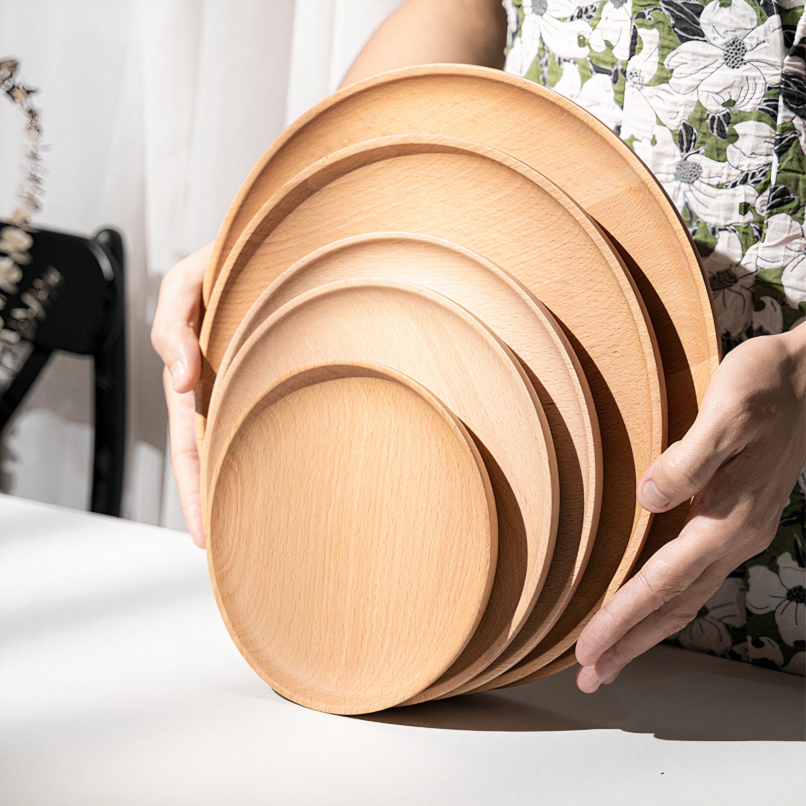 Nahele wooden Plates Set